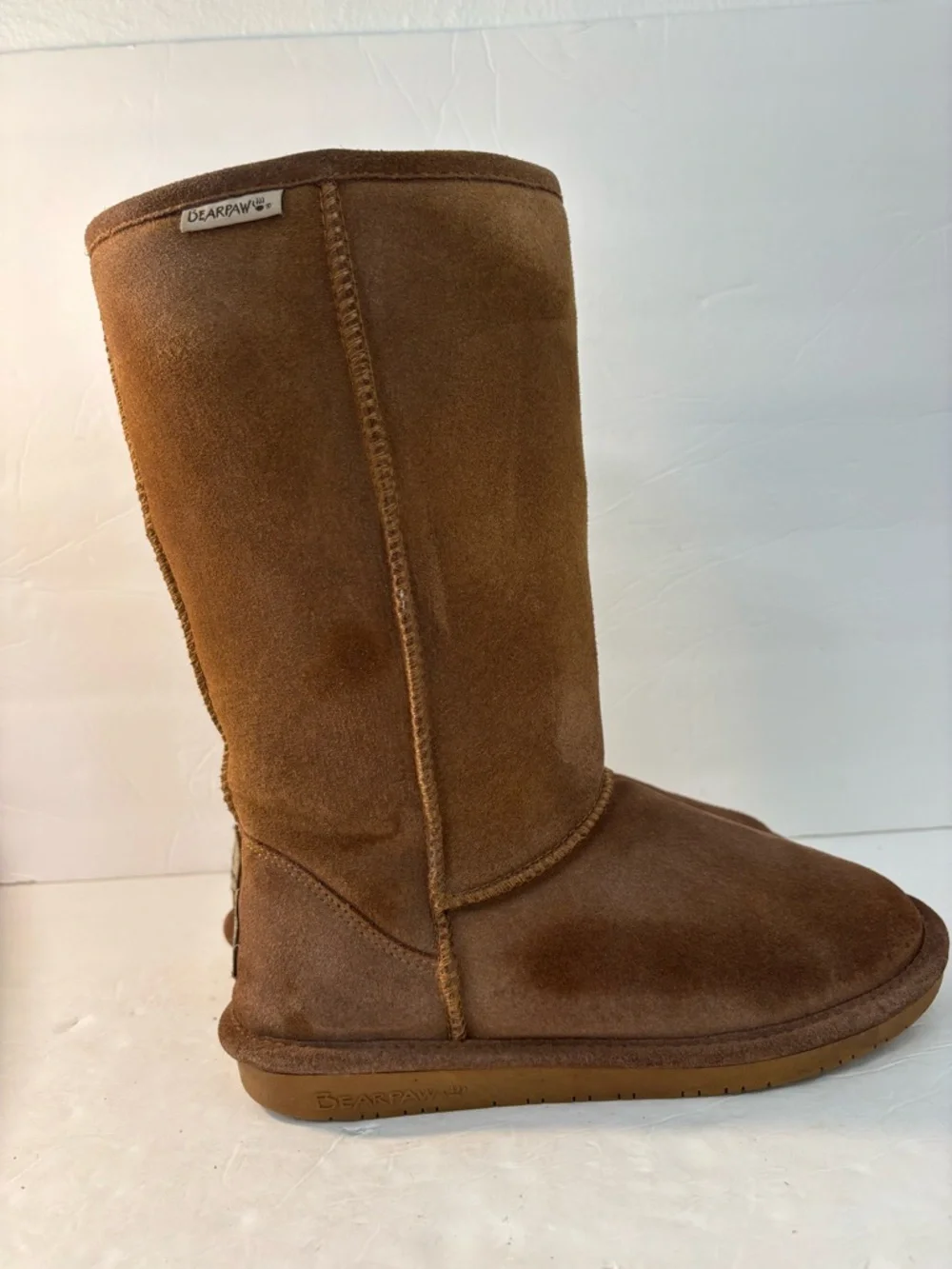 BEARPAW Emma Brown Suede Boots Size 9